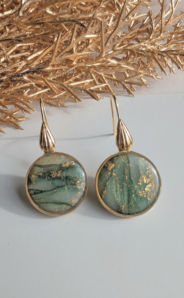 Handmade Polymer Clay dangle drop earrings - main product image