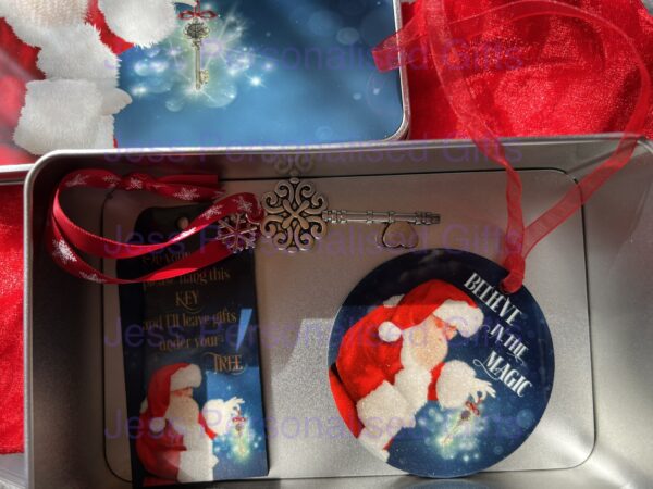 Personalised Custom Christmas Treat Biscuit Tin Sweets Family Gift New. Add Any Name - product image 3