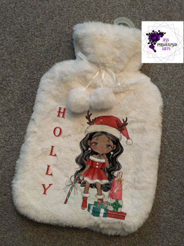 Personalised Hot Water Bottle And Cover. Birthday Present Christmas Gift - product image 2