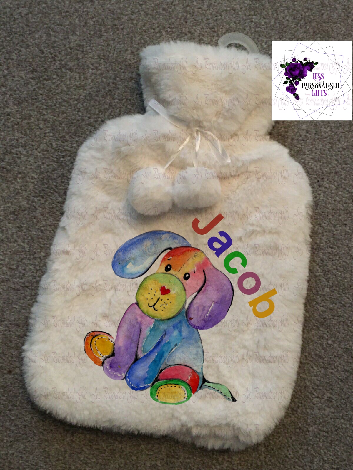 Personalised Hot Water Bottle And Cover. Birthday Present Christmas Gift - main product image