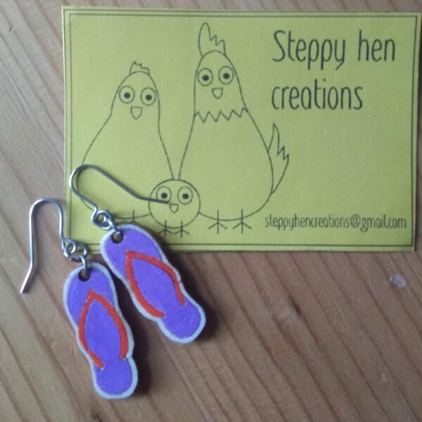 Flip-flop earrings | Colourful summer jewellery - product image 2