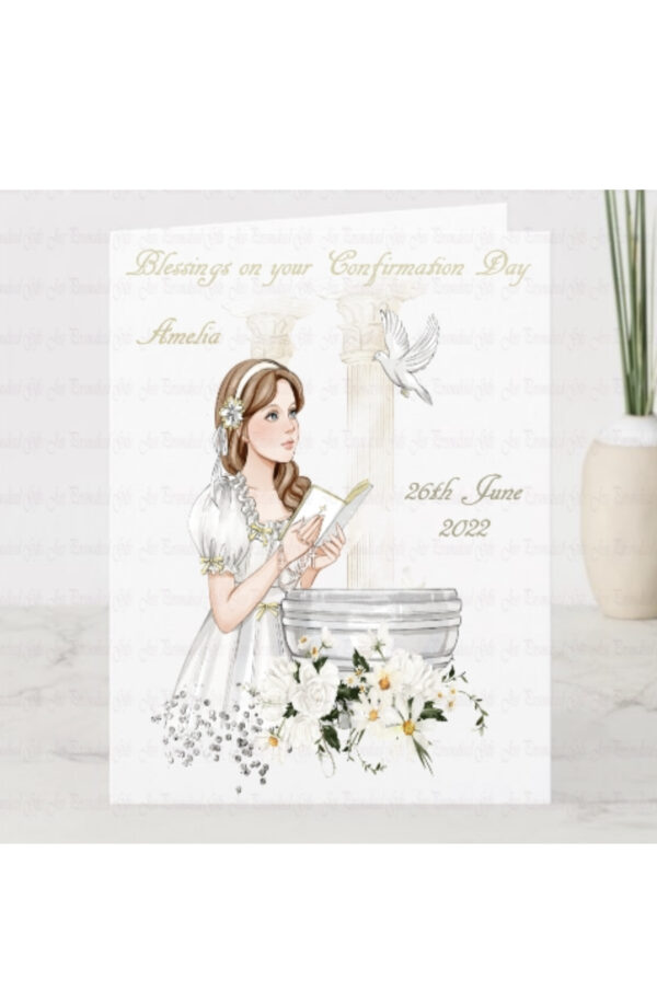 Personalised Girls Baptism Card - product image 2