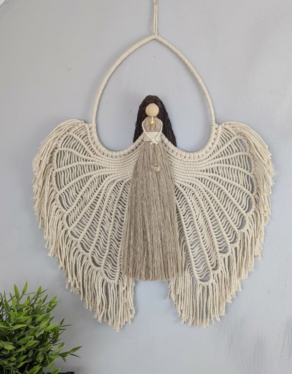 Macrame Angel wings, Macramé, Guardian Angel, wall hanging, wall decor, Angel wings, fibre art - main product image