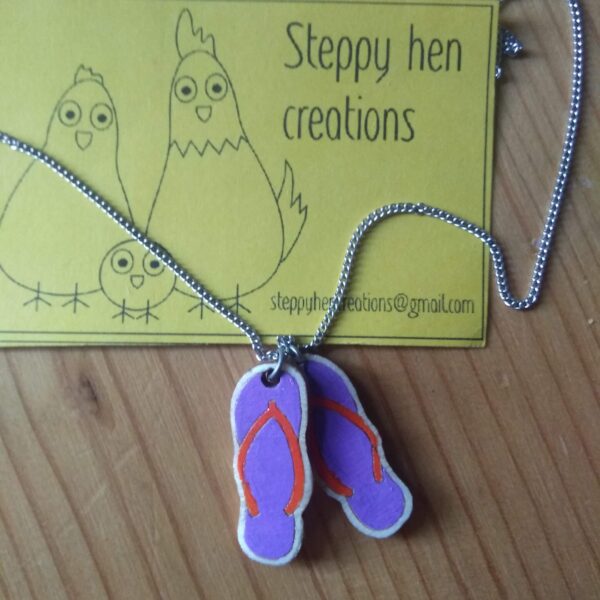 Flip flop necklace | Colourful summer jewellery - product image 2