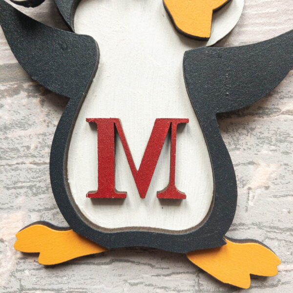 Initial Christmas Decorations – Penguin or Gingerbread Man - product image 2