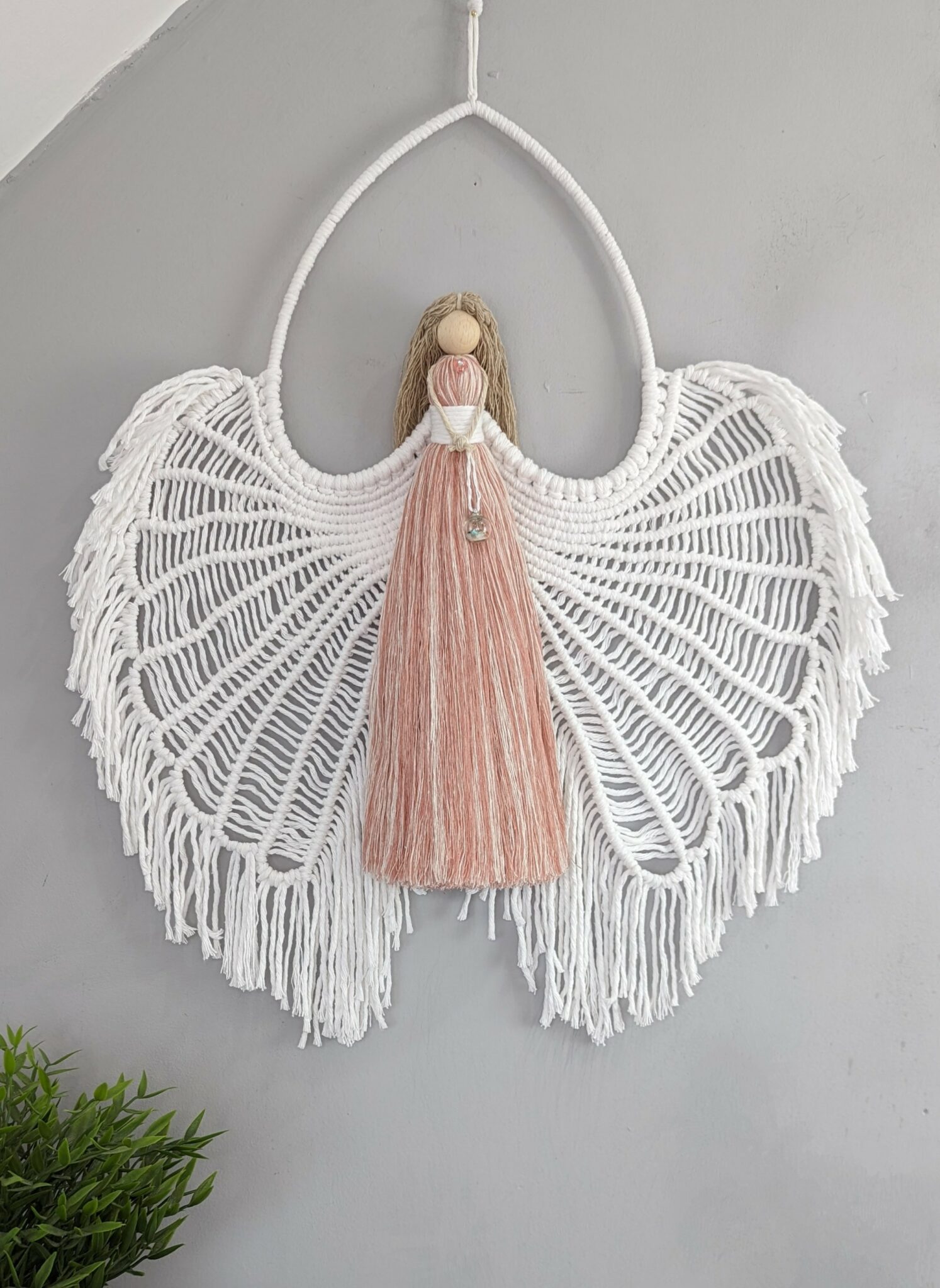 Macrame Angel wings/ Macramé/ Guardian Angel/ wall hanging/ wall decor/ Angel wings/ religious/ - main product image