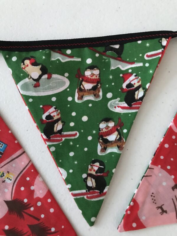 Snow Scene and Penguin Christmas Bunting - product image 3