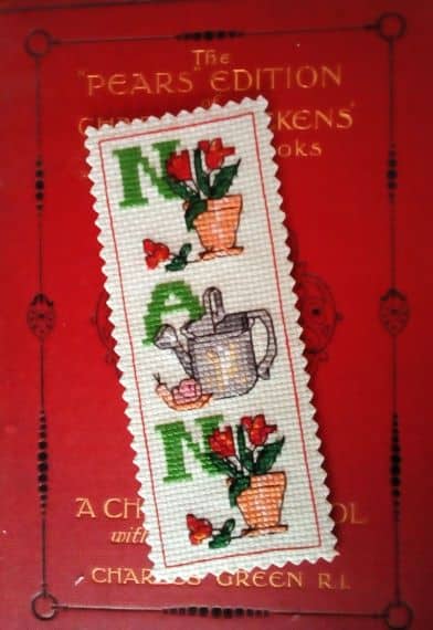 Nan Bookmark, Garden Bookmark, Nan Gift, Nan Garden Gift – Cross Stitch - product image 2