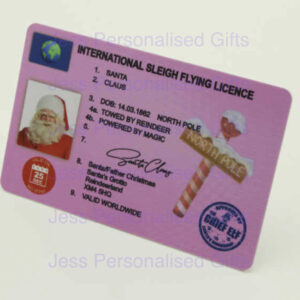 Santa Claus Lost Flying Licence, Christmas Eve Driving Licence Xmas Magic Key.