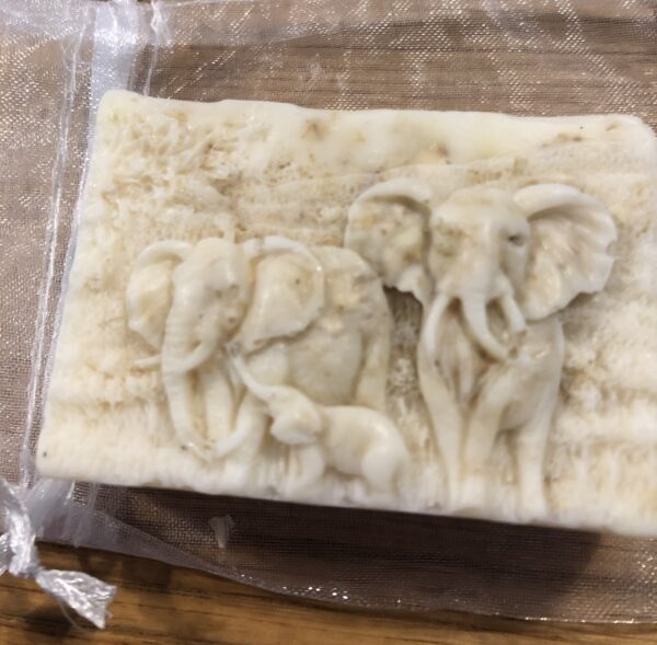 Elephant print goats milk soap - main product image
