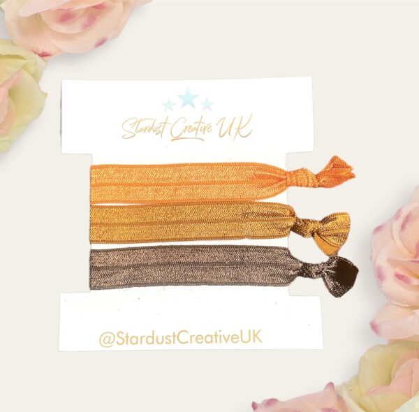 Soft stretchy shimmering hair ties. Double up as cute wrist bands. Stocking filler gift idea! - product image 2