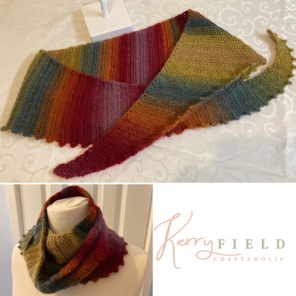 Handmade Multicoloured Jagged Little Wrap/Scarf - product image 5