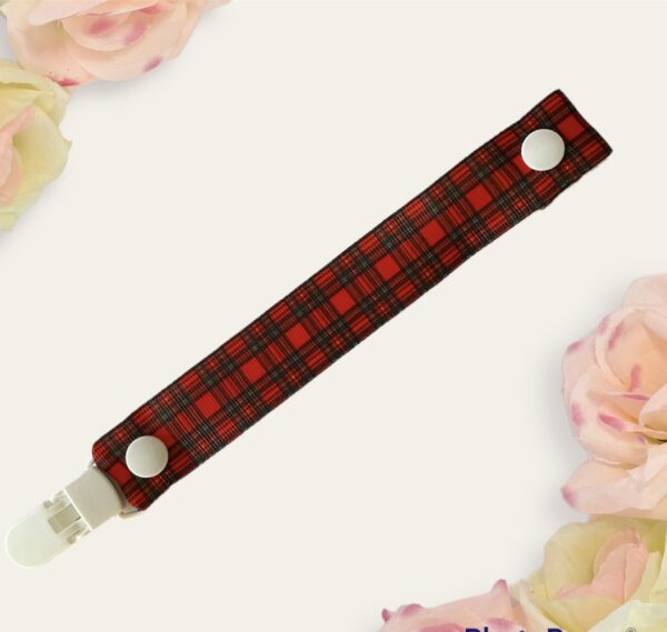 Christmas theme personalised dummy strap / clip. Toy saver. Pacifier ribbon - product image 3