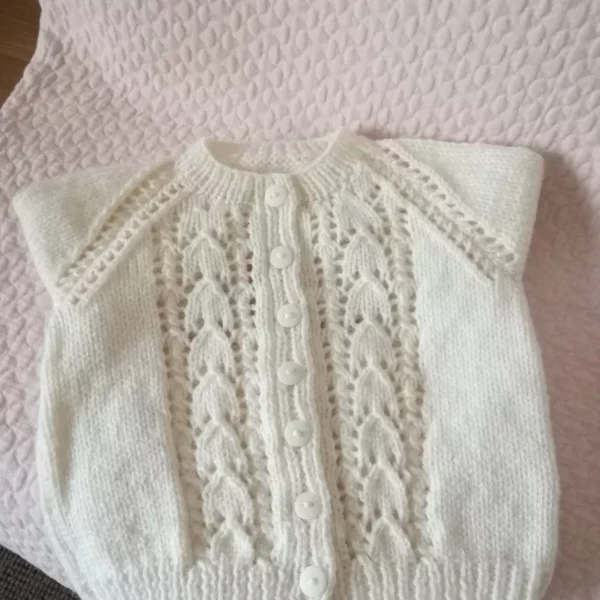 Custom hand knitted personalised baby cardigan - product image 2