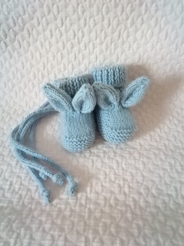 Premium hand knitted bunny rabbit booties - product image 3