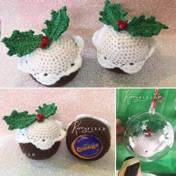 Crochet Christmas Pudding Chocolate Orange Cover - main product image