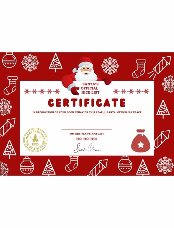 Santa Certificate - main product image