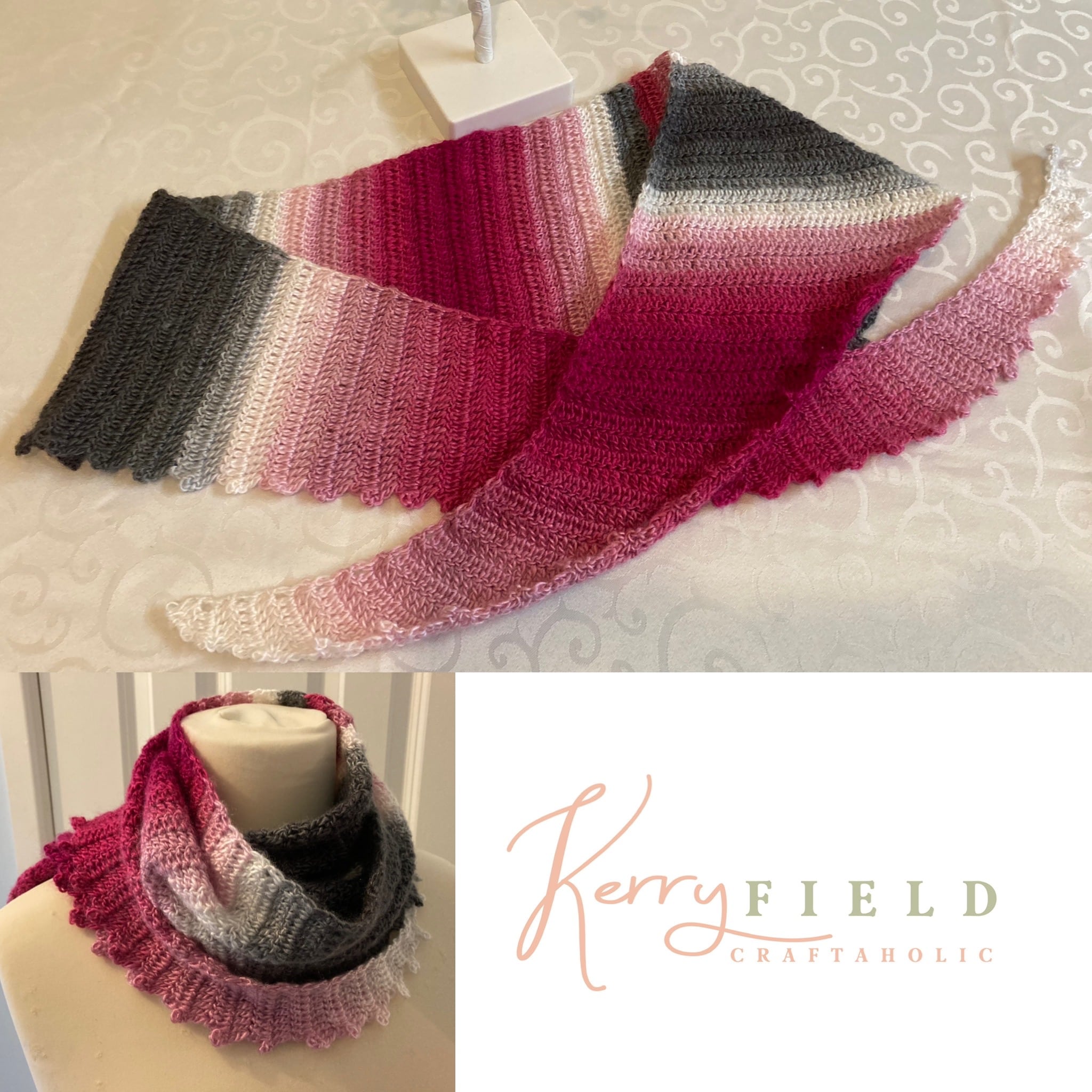 Handmade Multicoloured Jagged Little Wrap/Scarf - main product image