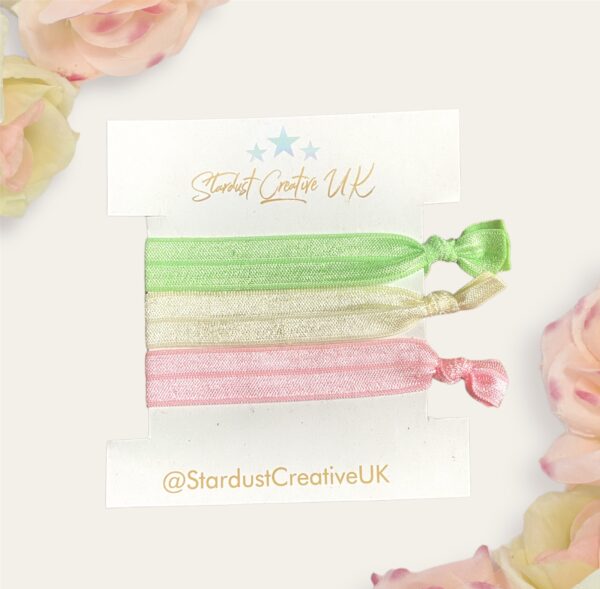 Soft stretchy shimmering hair ties. Double up as cute wrist bands. Stocking filler gift idea! - product image 5