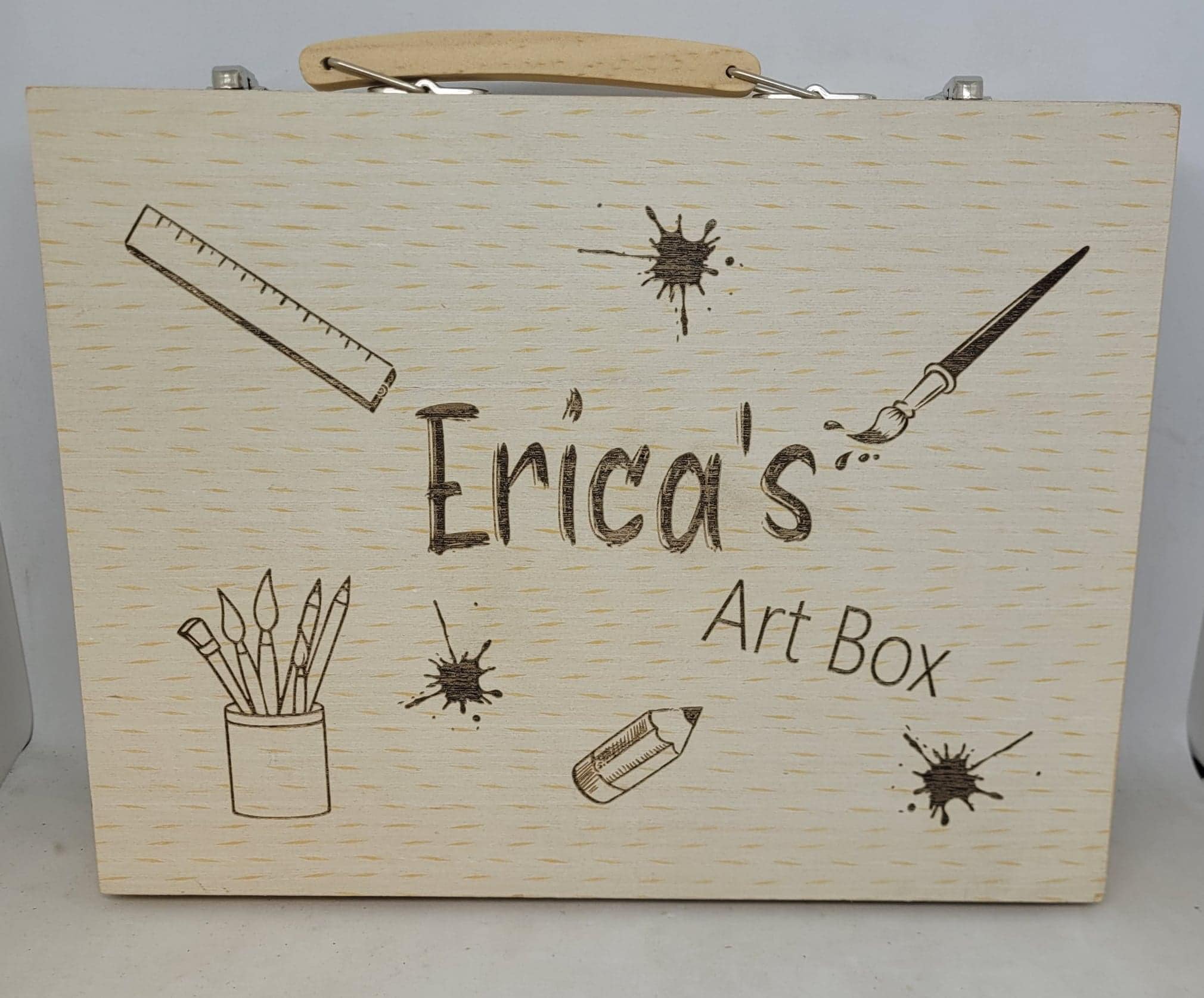 Personalised Art Set in Wooden Case - main product image