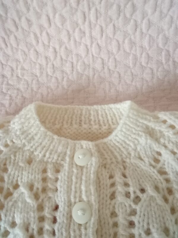 Custom hand knitted personalised baby cardigan - product image 4