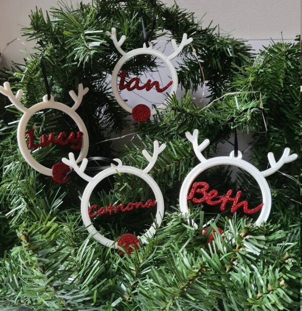 Personalised Reindeer decoration - main product image