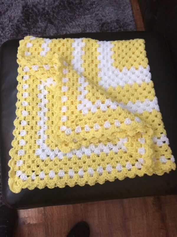 Yellow and White Baby Blanket - product image 3