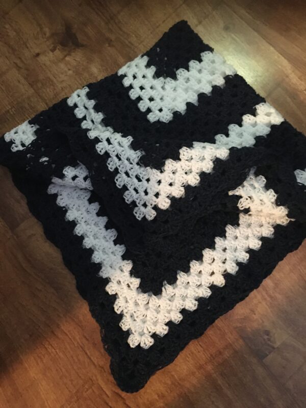 Navy and White Baby Blanket - product image 2