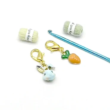Bunny and Carrot Stitch Marker - product image 3