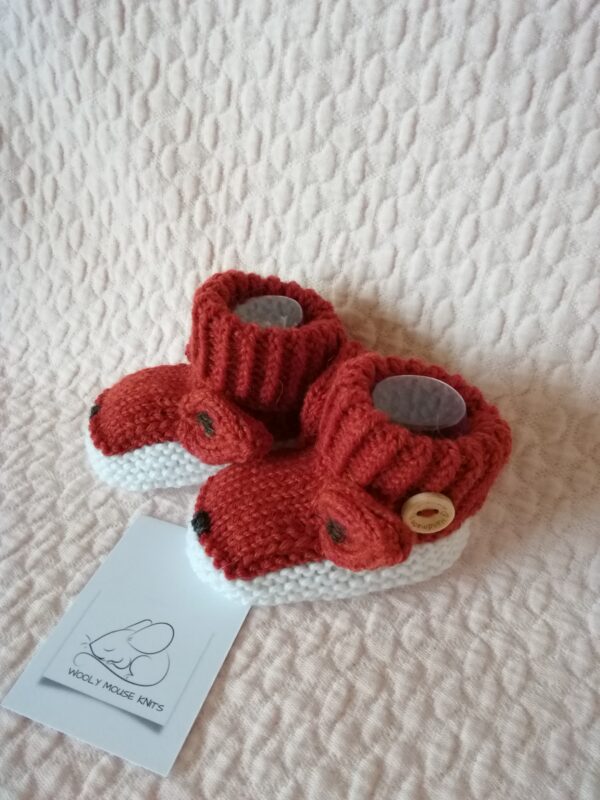 Hand knitted fox design bootie - product image 3