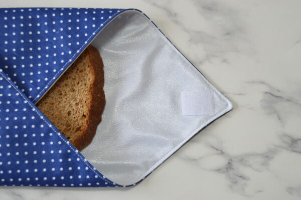 Blue Polka Dot Reusable Sandwich Wrap, Reusable Food Wrapping - product image 4