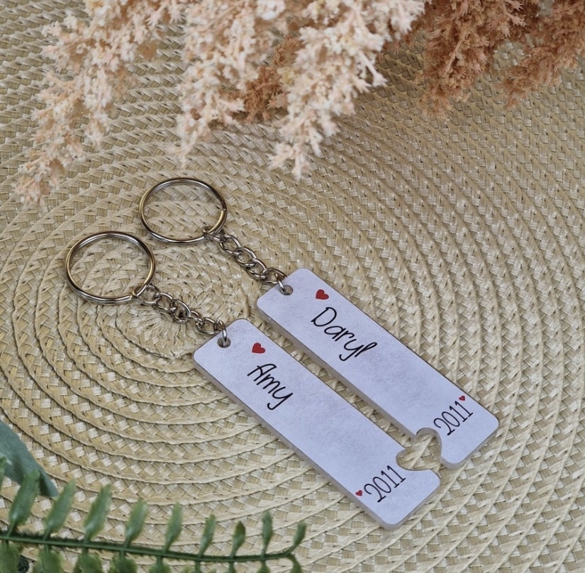 Personalised Couples Keyring’s - main product image