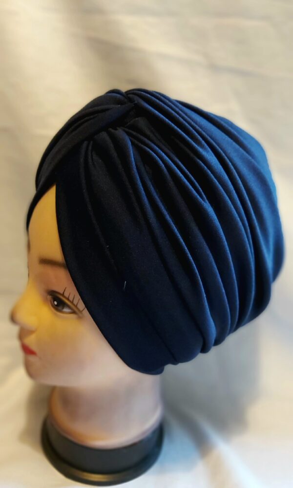 Crisscross turban cap for women navy blue cap - product image 4