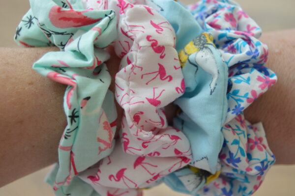 Flamingo Hair Scrunchie, Cotton Scrunchies - product image 3