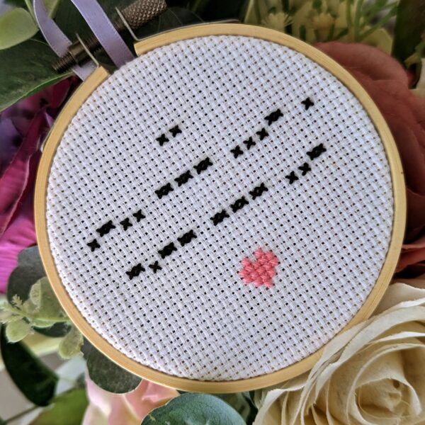 “I Love You” Morse Code Cross-stitch - product image 2