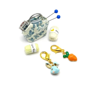 Bunny and Carrot Stitch Marker - main product image