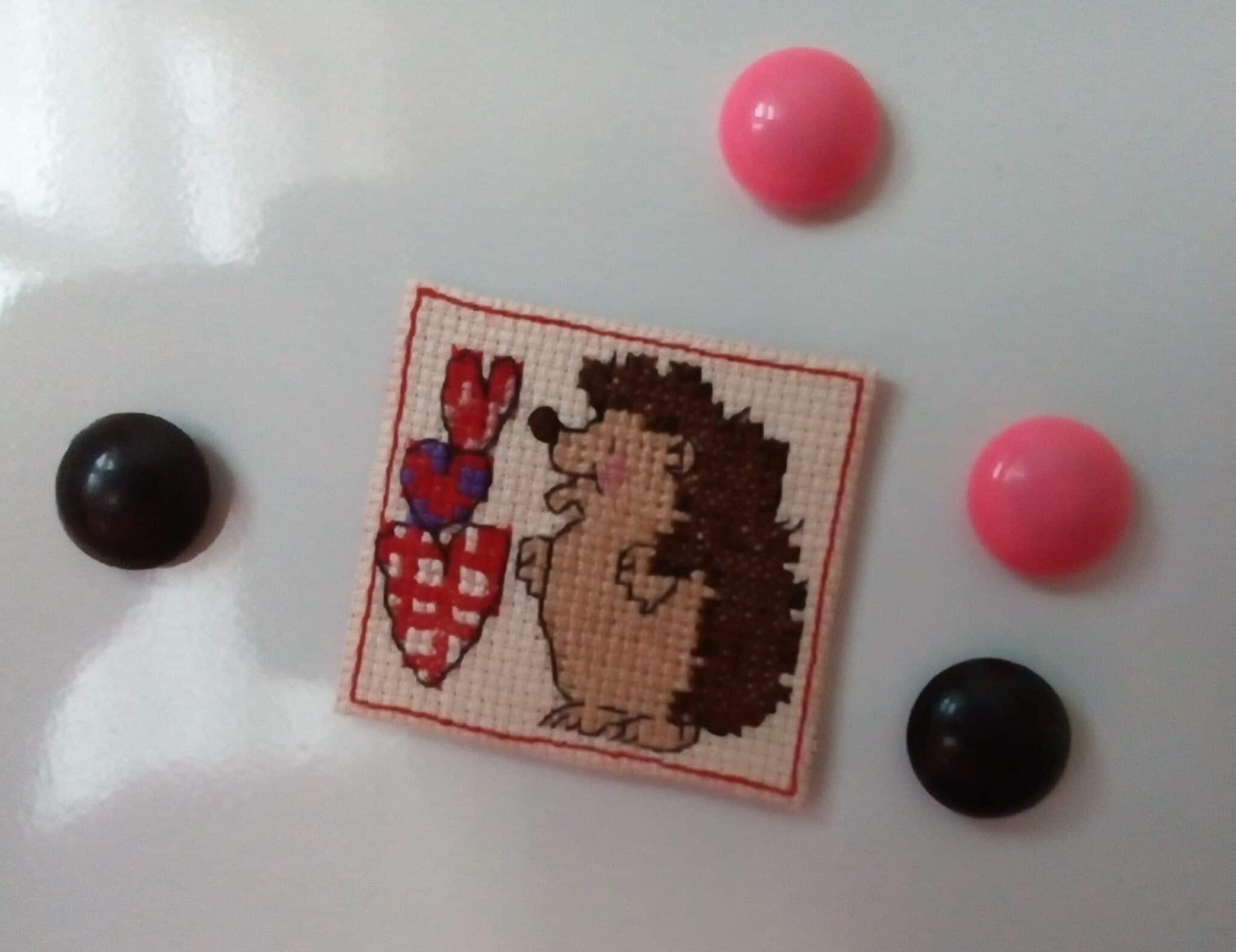 Hedgehog & Hearts, Fridge Magnet, Hedgehog Gift, Hedgehog Lover Gift, Valentine’s Gift - main product image