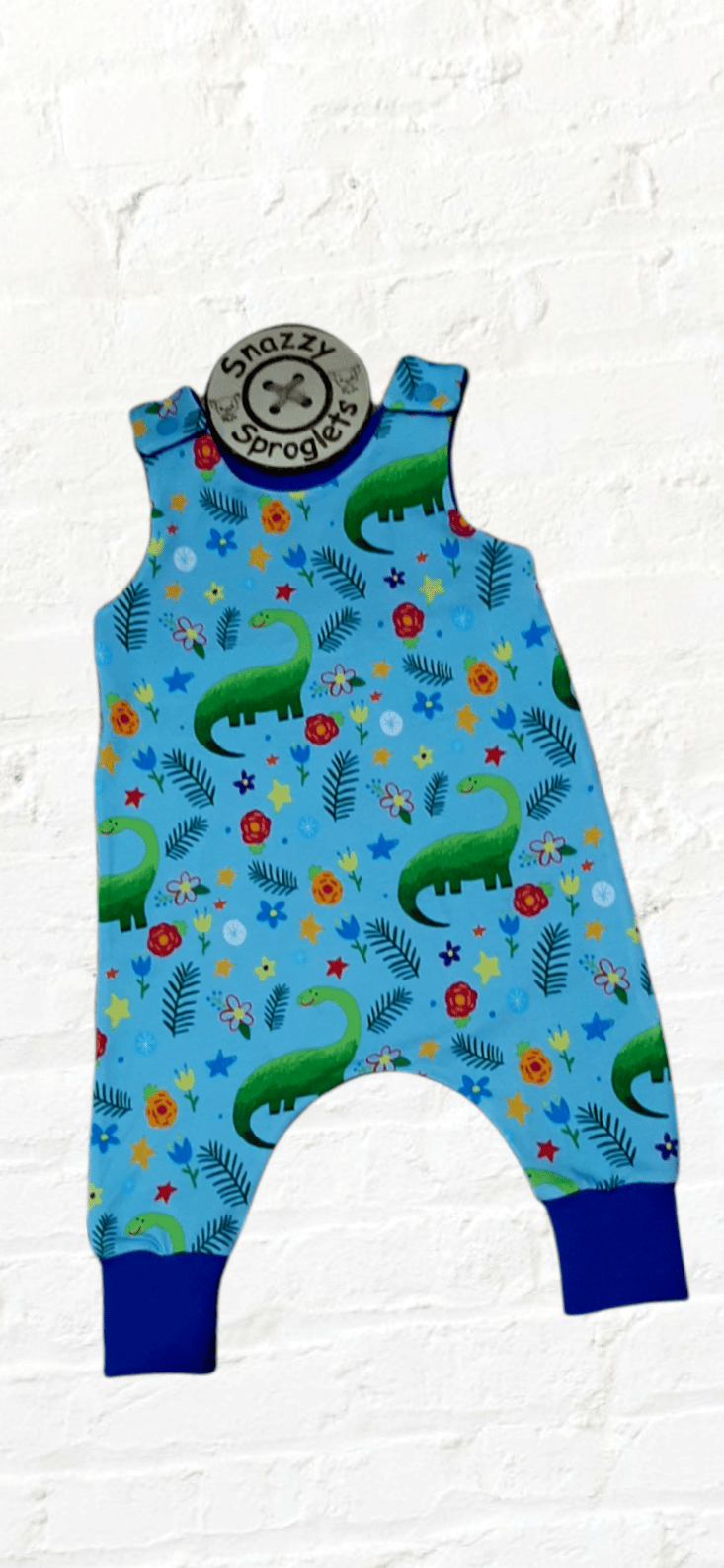 Cute Dinosaur Romper – Ages 0-3mths to 12-18mths - main product image