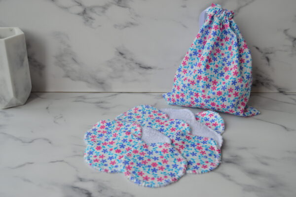 Floral Reusable Cotton Pads, Reusable Makeup Wipes, Reusable Cotton Rounds - main product image