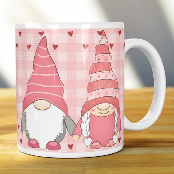 Love Gnomes couple Novelty Coffee Tea valentines day Gift Mug 11oz - main product image