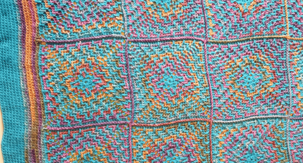Mosaic Granny Square Blanket PATTERN ONLY
