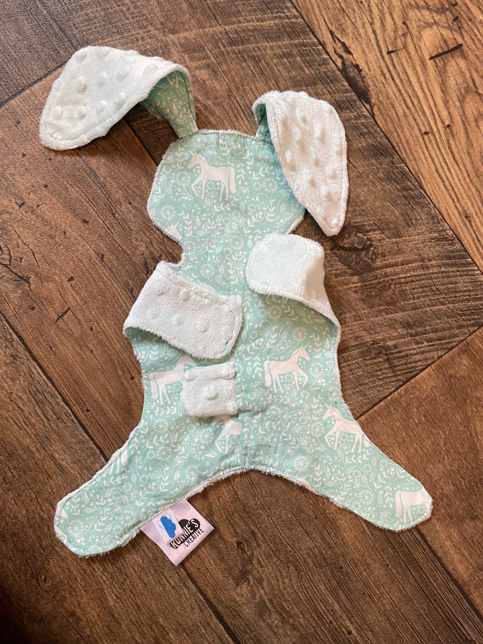 Snuggly Blanket Bunny – Mint Unicorns - main product image