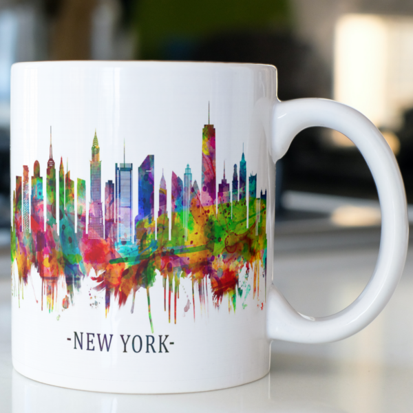 NEW YORK Watercolour Art Design Coffee Tea Ceramic Gift Mug 11oz - product image 3