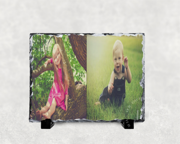 Personalised 2 Photo Rock Slate - main product image