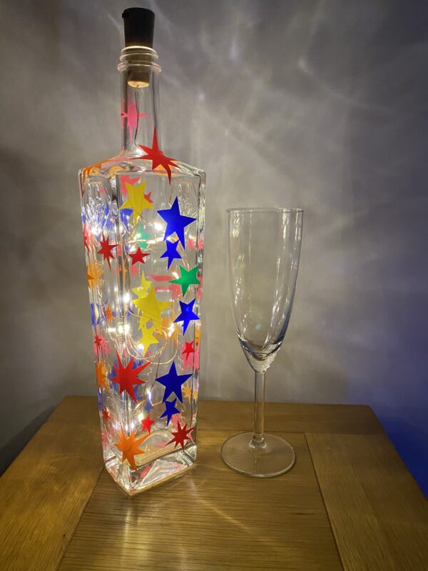 Light Up Bottle – multi stars design - product image 2