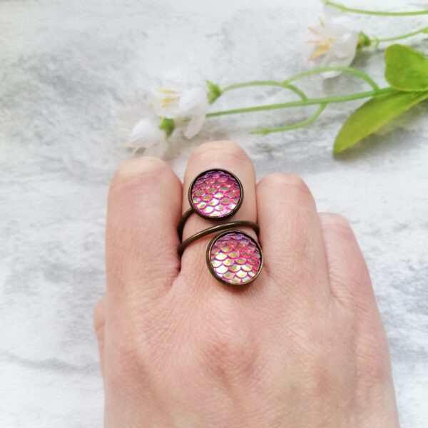 Hot Pink Mermaid Ring - main product image