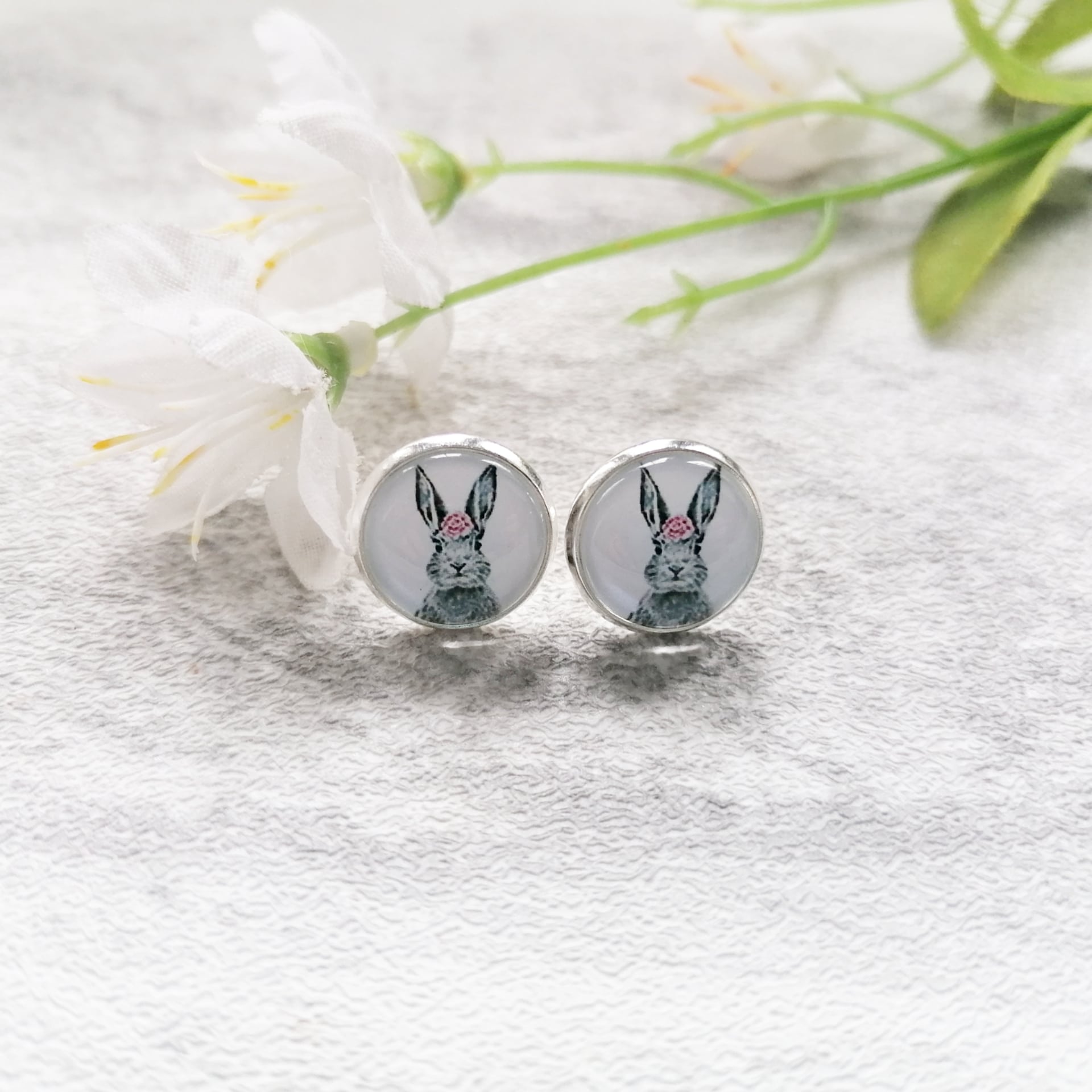 Rabbit Stud Earrings - main product image