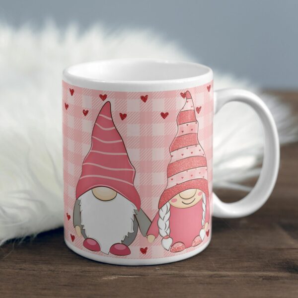 Love Gnomes couple Novelty Coffee Tea valentines day Gift Mug 11oz - product image 2