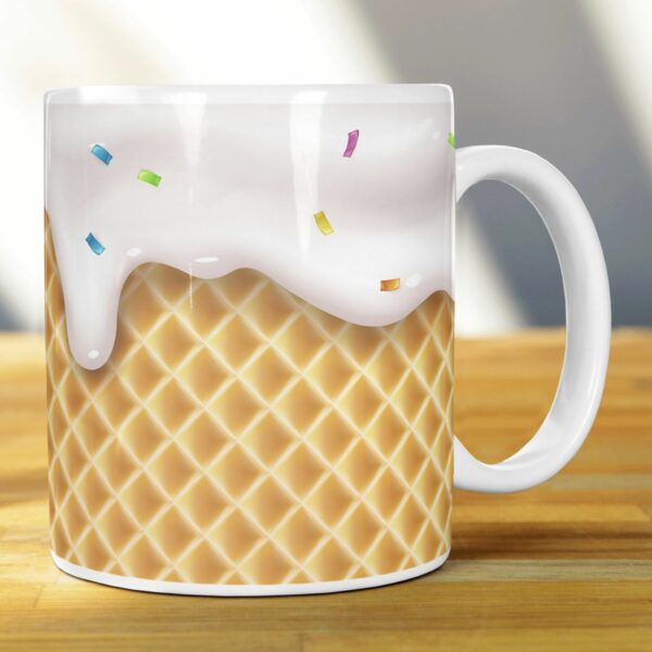 ICE CREAM CONE Design Novelty Kids Birthday Gift Mug 11oz - main product image