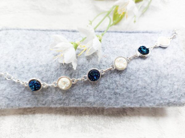 Navy and White Druzy Bracelet - product image 2